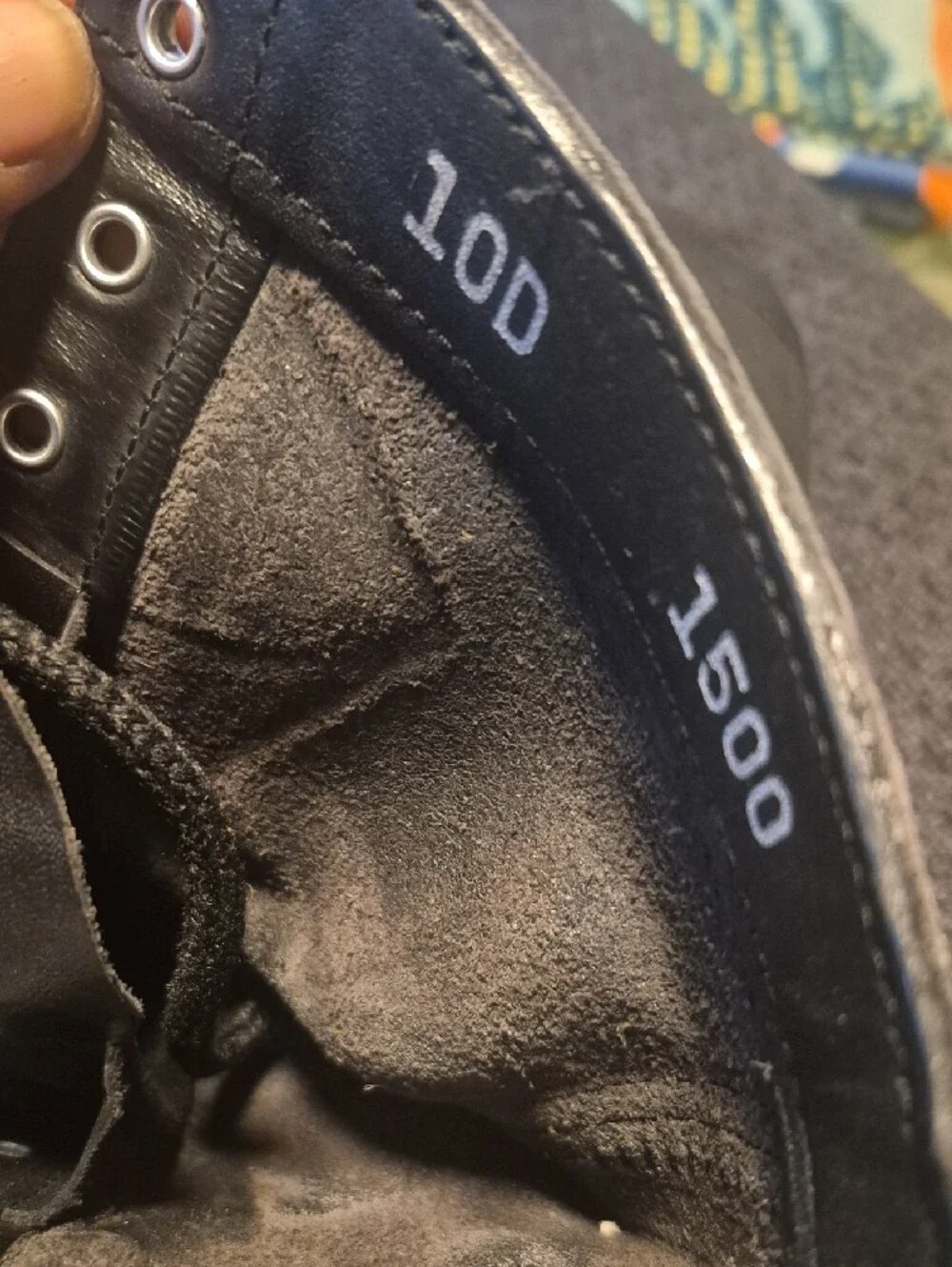 Men's Black Leather Lace-Up Work Boots